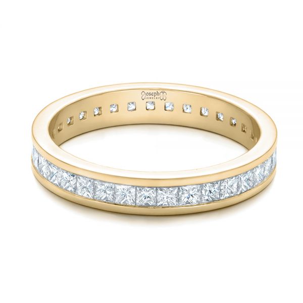 14k Yellow Gold 14k Yellow Gold Custom Diamond Eternity Wedding Band - Flat View - 102096