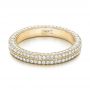 18k Yellow Gold 18k Yellow Gold Custom Diamond Eternity Wedding Band - Flat View -  102173 - Thumbnail