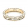 18k Yellow Gold 18k Yellow Gold Custom Diamond Eternity Wedding Band - Flat View -  102173 - Thumbnail