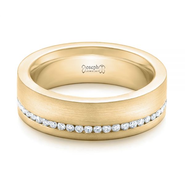 14k Yellow Gold 14k Yellow Gold Custom Diamond Eternity Wedding Band - Flat View -  102284