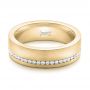 14k Yellow Gold 14k Yellow Gold Custom Diamond Eternity Wedding Band - Flat View -  102284 - Thumbnail