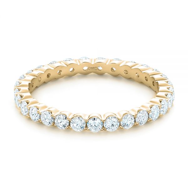 14k Yellow Gold 14k Yellow Gold Custom Diamond Eternity Wedding Band - Flat View - 102370