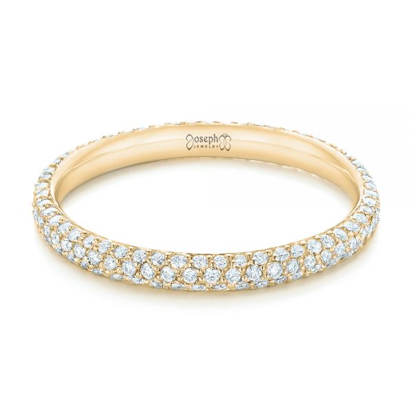 14k Yellow Gold 14k Yellow Gold Custom Diamond Eternity Wedding Band - Flat View - 102817
