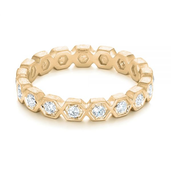 14k Yellow Gold 14k Yellow Gold Custom Diamond Eternity Wedding Band - Flat View - 102918