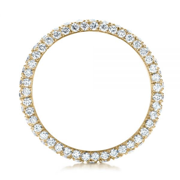14k Yellow Gold 14k Yellow Gold Custom Diamond Eternity Wedding Band - Front View - 101747