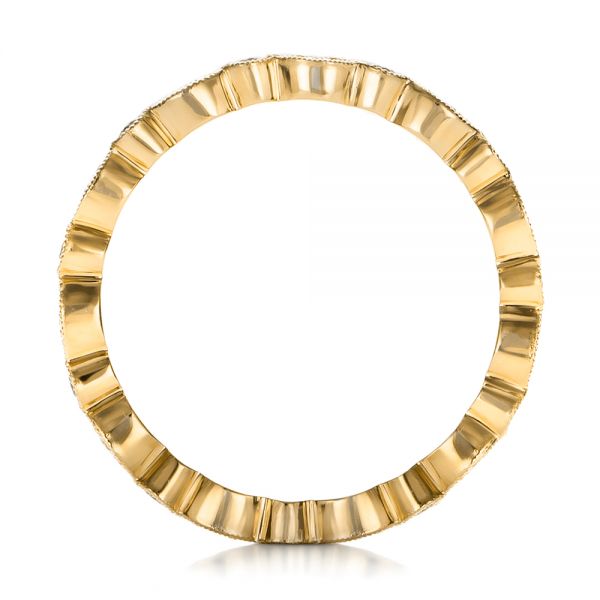 14k Yellow Gold 14k Yellow Gold Custom Diamond Eternity Wedding Band - Front View - 102132