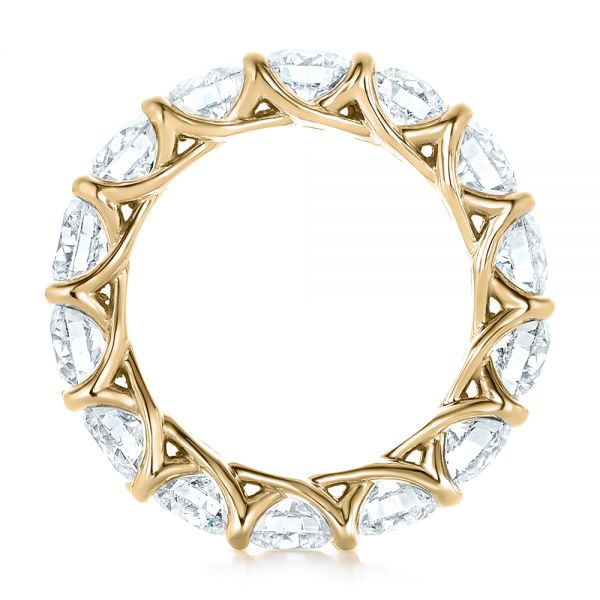 14k Yellow Gold 14k Yellow Gold Custom Diamond Eternity Wedding Band - Front View - 102342