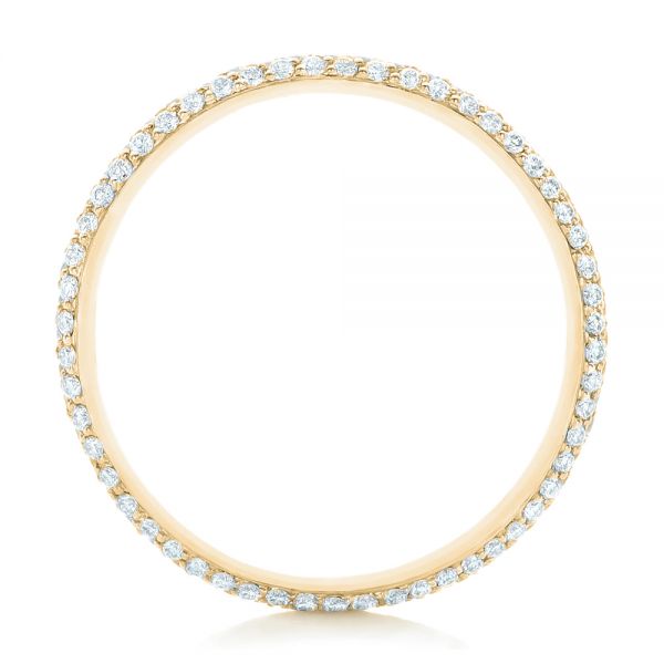 14k Yellow Gold 14k Yellow Gold Custom Diamond Eternity Wedding Band - Front View - 102817
