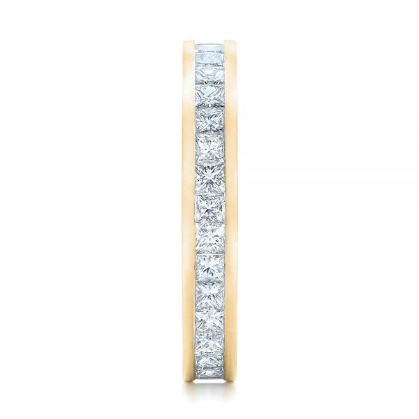 14k Yellow Gold 14k Yellow Gold Custom Diamond Eternity Wedding Band - Side View - 102096