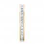 14k Yellow Gold 14k Yellow Gold Custom Diamond Eternity Wedding Band - Side View -  102096 - Thumbnail