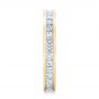 18k Yellow Gold 18k Yellow Gold Custom Diamond Eternity Wedding Band - Side View -  102096 - Thumbnail