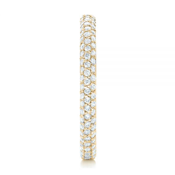 14k Yellow Gold 14k Yellow Gold Custom Diamond Eternity Wedding Band - Side View - 102817