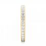 18k Yellow Gold 18k Yellow Gold Custom Diamond Eternity Wedding Band - Side View -  103033 - Thumbnail