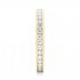 14k Yellow Gold 14k Yellow Gold Custom Diamond Eternity Wedding Band - Side View -  103033 - Thumbnail