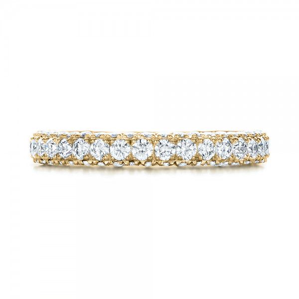 14k Yellow Gold 14k Yellow Gold Custom Diamond Eternity Wedding Band - Top View -  101747