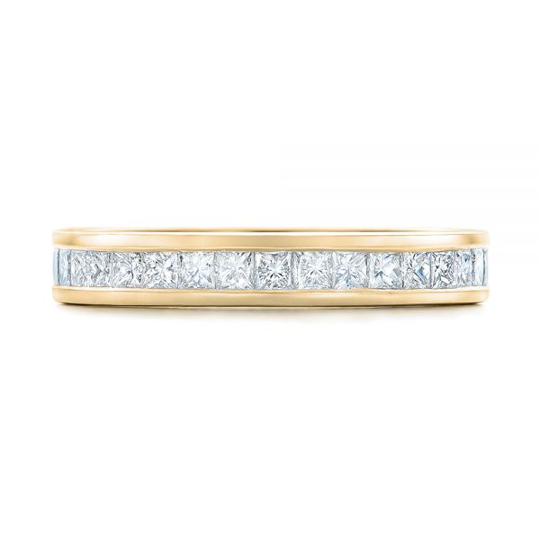 14k Yellow Gold 14k Yellow Gold Custom Diamond Eternity Wedding Band - Top View - 102096