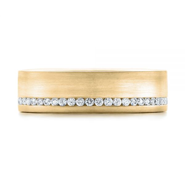 18k Yellow Gold 18k Yellow Gold Custom Diamond Eternity Wedding Band - Top View -  102284