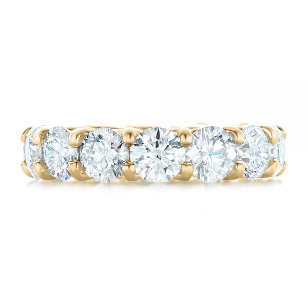 14k Yellow Gold 14k Yellow Gold Custom Diamond Eternity Wedding Band - Top View - 102342