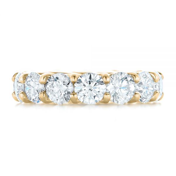 14k Yellow Gold 14k Yellow Gold Custom Diamond Eternity Wedding Band - Top View -  102342