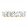 18k Yellow Gold 18k Yellow Gold Custom Diamond Eternity Wedding Band - Top View -  102342 - Thumbnail