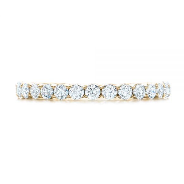 14k Yellow Gold 14k Yellow Gold Custom Diamond Eternity Wedding Band - Top View - 102370