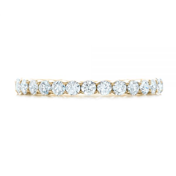 18k Yellow Gold 18k Yellow Gold Custom Diamond Eternity Wedding Band - Top View -  102370