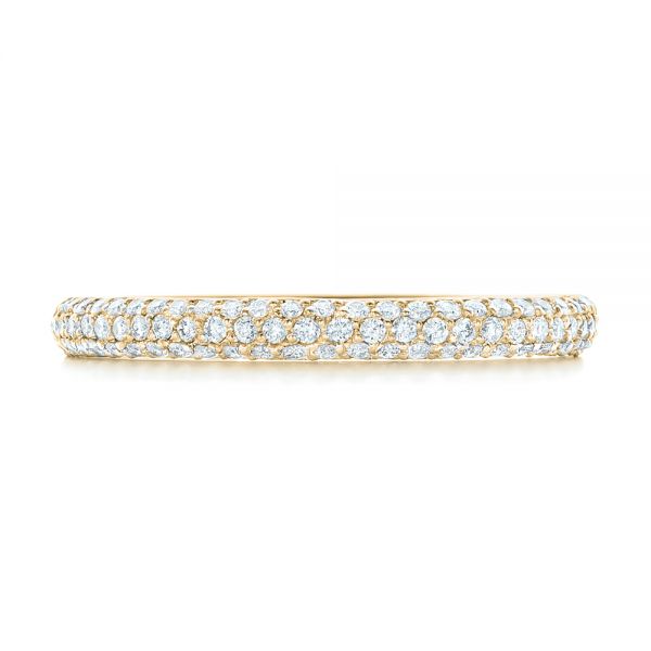 14k Yellow Gold 14k Yellow Gold Custom Diamond Eternity Wedding Band - Top View - 102817