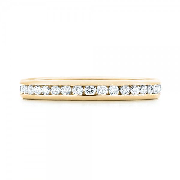 14k Yellow Gold 14k Yellow Gold Custom Diamond Eternity Wedding Band - Top View -  103033