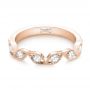 14k Rose Gold 14k Rose Gold Custom Diamond Marquise Shaped Wedding Ring - Flat View -  104781 - Thumbnail