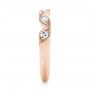 18k Rose Gold 18k Rose Gold Custom Diamond Marquise Shaped Wedding Ring - Side View -  104781 - Thumbnail