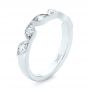  Platinum And 14k White Gold Custom Diamond Marquise Shaped Wedding Ring
