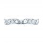 18k White Gold 18k White Gold Custom Diamond Marquise Shaped Wedding Ring - Top View -  104781 - Thumbnail