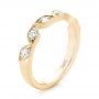  14K Gold And 18k Yellow Gold Custom Diamond Marquise Shaped Wedding Ring