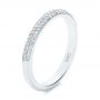 18k White Gold 18k White Gold Custom Diamond Pave Engagement Band - Three-Quarter View -  1158 - Thumbnail