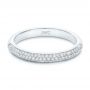  Platinum Platinum Custom Diamond Pave Engagement Band - Flat View -  1158 - Thumbnail