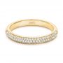 18k Yellow Gold 18k Yellow Gold Custom Diamond Pave Engagement Band - Flat View -  1158 - Thumbnail