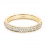 14k Yellow Gold 14k Yellow Gold Custom Diamond Pave Engagement Band - Flat View -  1158 - Thumbnail