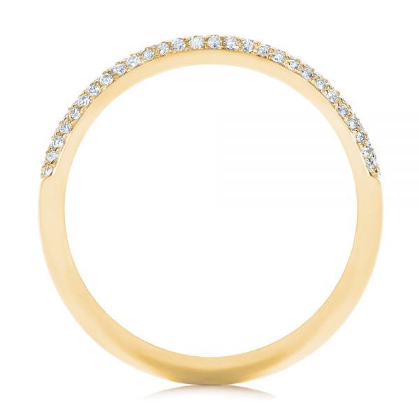 18k Yellow Gold 18k Yellow Gold Custom Diamond Pave Engagement Band - Front View -  1158