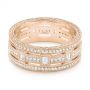 18k Rose Gold 18k Rose Gold Custom Diamond Three Strand Women's Wedding Ring - Flat View -  104881 - Thumbnail