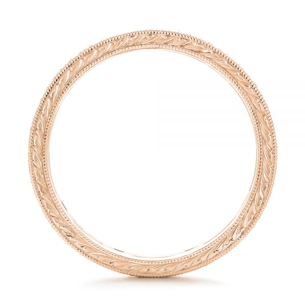 18k Rose Gold 18k Rose Gold Custom Diamond Three Strand Women's Wedding Ring - Front View - 104881