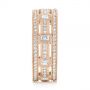 18k Rose Gold 18k Rose Gold Custom Diamond Three Strand Women's Wedding Ring - Side View -  104881 - Thumbnail