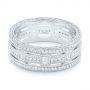  Platinum Custom Diamond Three Strand Women's Wedding Ring - Flat View -  104881 - Thumbnail
