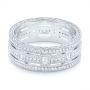 18k White Gold 18k White Gold Custom Diamond Three Strand Women's Wedding Ring - Flat View -  104881 - Thumbnail