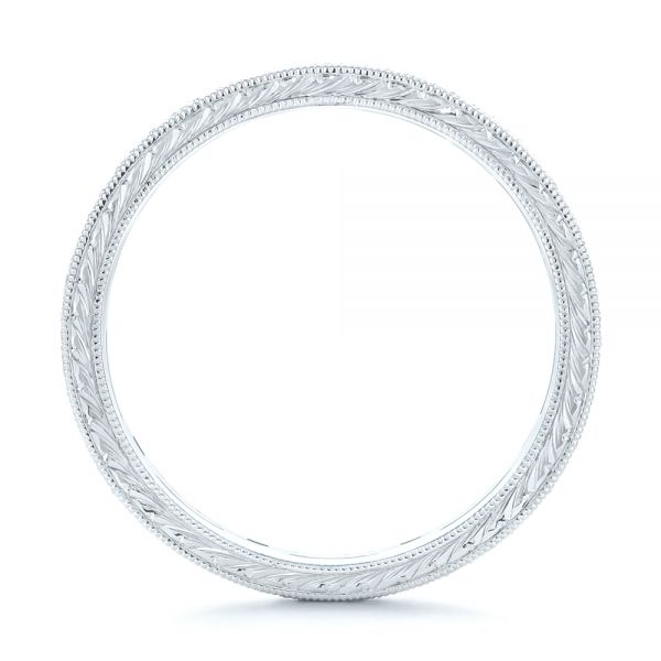  Platinum Custom Diamond Three Strand Women's Wedding Ring - Front View -  104881