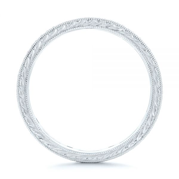 Platinum Custom Diamond Three Strand Women's Wedding Ring - Front View - 104881