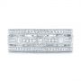 18k White Gold 18k White Gold Custom Diamond Three Strand Women's Wedding Ring - Top View -  104881 - Thumbnail