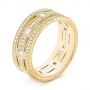 14k Yellow Gold 14k Yellow Gold Custom Diamond Three Strand Women's Wedding Ring - Three-Quarter View -  104881 - Thumbnail