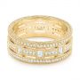 14k Yellow Gold 14k Yellow Gold Custom Diamond Three Strand Women's Wedding Ring - Flat View -  104881 - Thumbnail