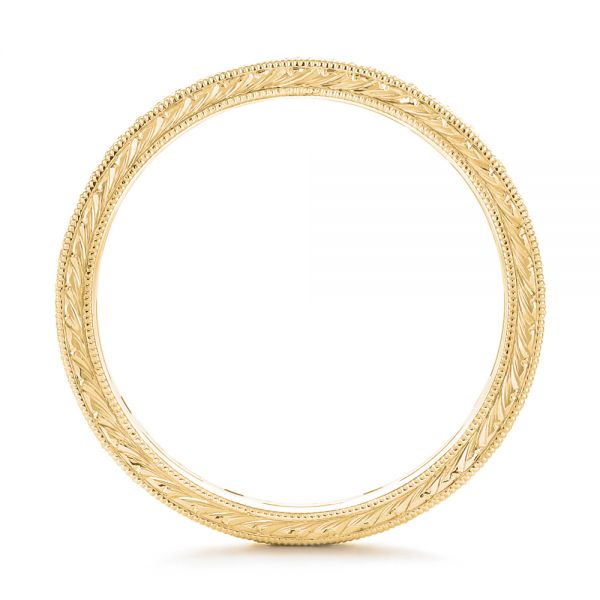 18k Yellow Gold 18k Yellow Gold Custom Diamond Three Strand Women's Wedding Ring - Front View -  104881