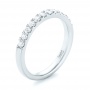18k White Gold 18k White Gold Custom Diamond Wedding Band - Three-Quarter View -  103522 - Thumbnail